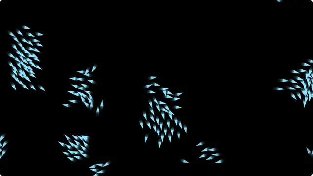 Boids Screensaver running fullscreen