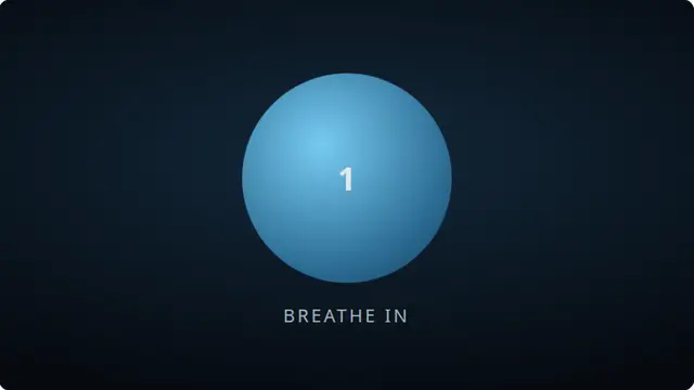 Breathing Timer running fullscreen