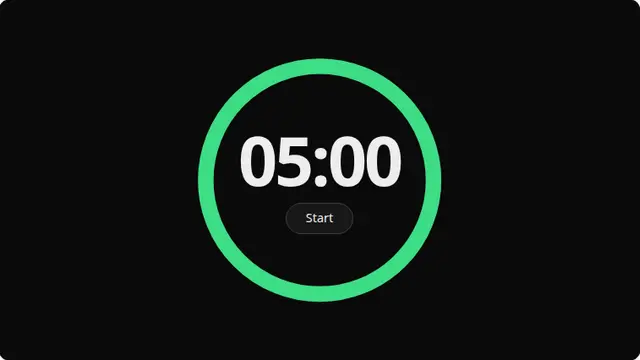 Classroom Timer running fullscreen
