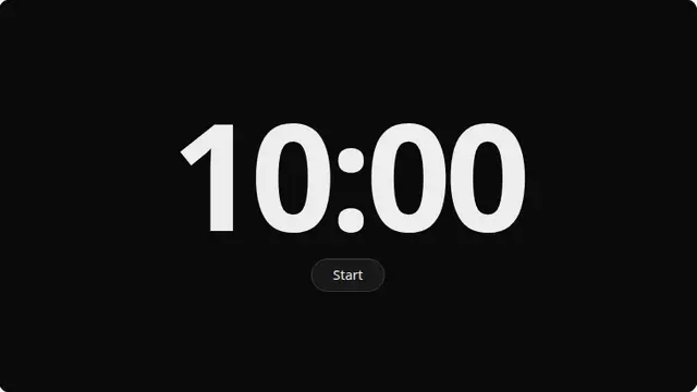 Fullscreen Countdown Timer running fullscreen