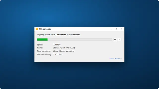 Fake Download Screen running fullscreen