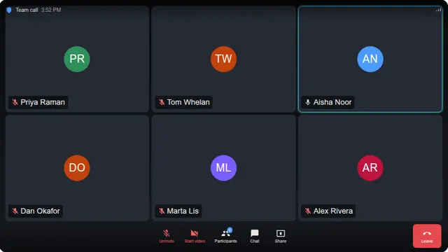 Fake Video Call running fullscreen
