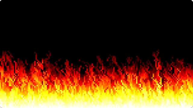 Fire Screensaver running fullscreen