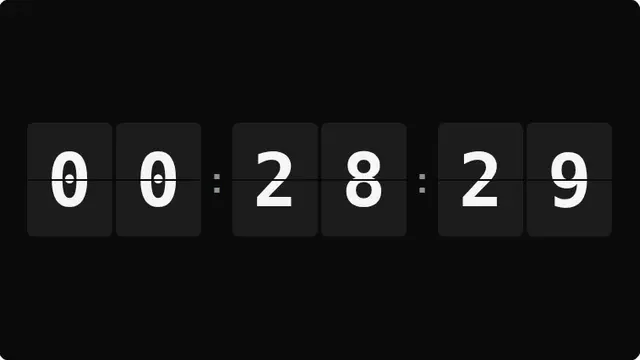 Flip Clock Screensaver running fullscreen
