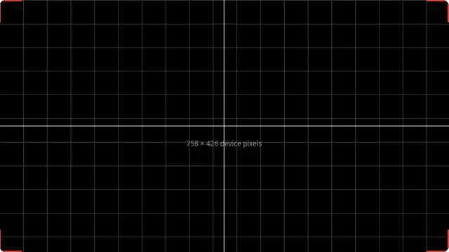 Grid Alignment Test running fullscreen