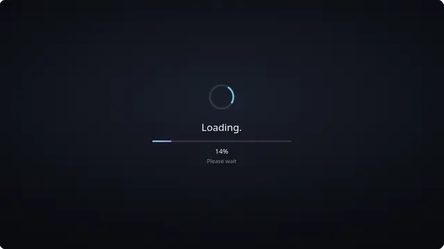 Fake Loading Screen running fullscreen