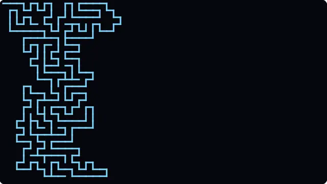 Maze Screensaver running fullscreen
