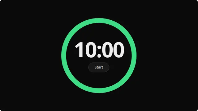 Meditation Timer running fullscreen