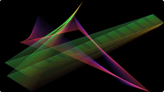 Mystify Screensaver running fullscreen