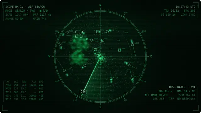 Radar Screensaver running fullscreen