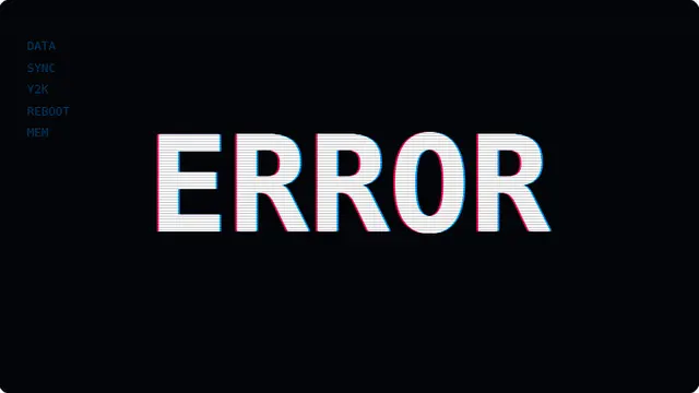 Glitch Text Screen running fullscreen